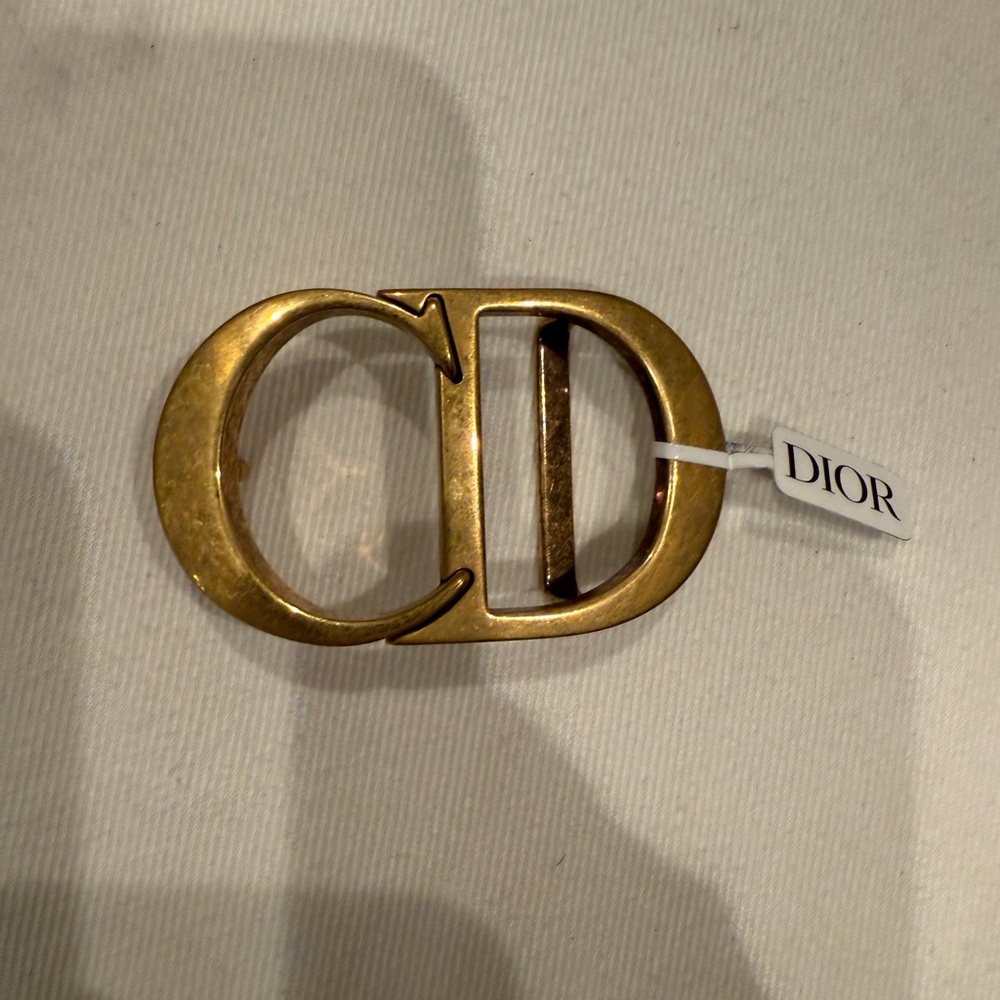 Dior Gold-Tone CD Buckle